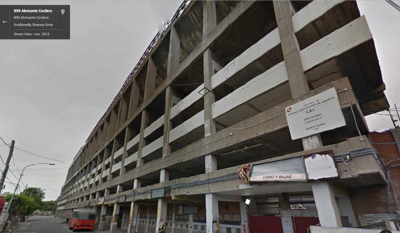 Independiente. Estadio Libertadores de América (Captura de pantalla: Google Street View) Independiente. Estadio Libertadores de América (Captura de pantalla: Google Street View)