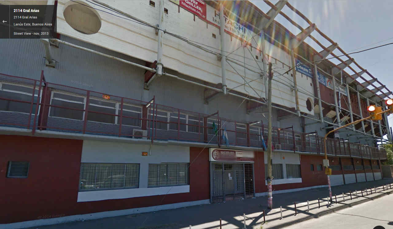 Lanús. Estadio Ciudad de Lanús - Néstor Díaz Pérez. (Captura de pantalla: Google Street View) Lanús. Estadio Ciudad de Lanús - Néstor Díaz Pérez. (Captura de pantalla: Google Street View)