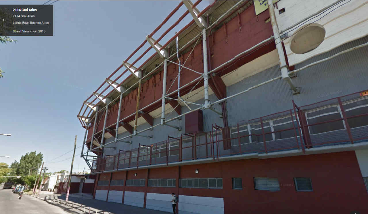 Lanús. Estadio Ciudad de Lanús - Néstor Díaz Pérez. (Captura de pantalla: Google Street View) Lanús. Estadio Ciudad de Lanús - Néstor Díaz Pérez. (Captura de pantalla: Google Street View)