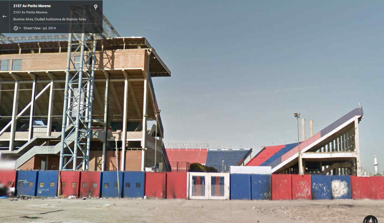 San Lorenzo. Estadio Pedro Bidegain. (Captura de pantalla: Google Street View) San Lorenzo. Estadio Pedro Bidegain. (Captura de pantalla: Google Street View)