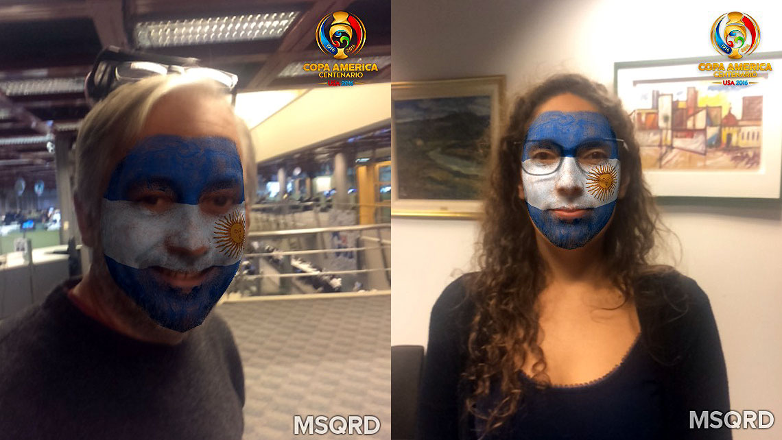 Cómo usar la app MSQRD para pintarse la cara y alentar a tu selección en la Copa América