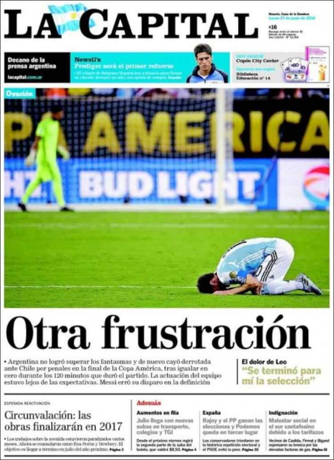 La renuncia de Messi en la tapa de los diarios del mundo