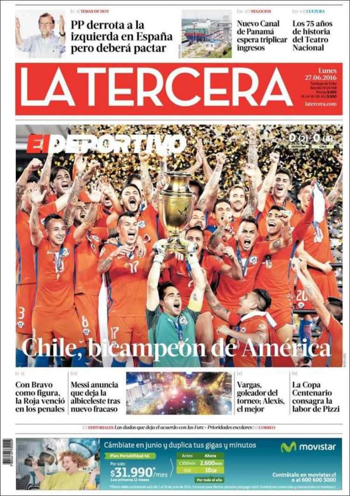 La renuncia de Messi en la tapa de los diarios del mundo